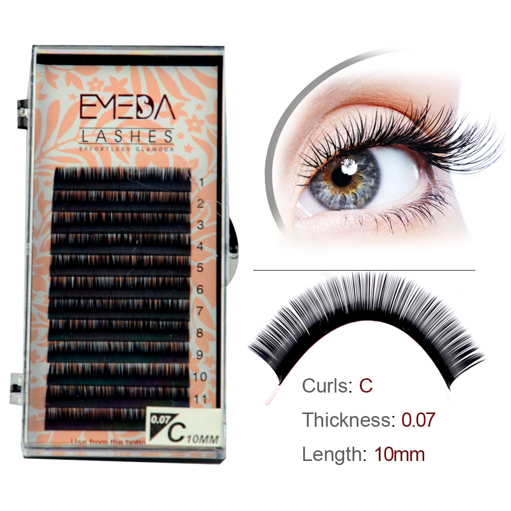 Inquiry for wholesale lash extensions private label lash suppliers usa 0.07 0.10 C D curl 8mm 9mm 10mm XJ27